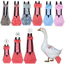 Load image into Gallery viewer, Pet Goose Diaper Hen Chicken Duck Poultry Diaper Clothes Reusable Washable Costume Diaper with Bow Knot Goose Supplies