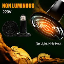 Load image into Gallery viewer, Reptile Heat Lamps Snake Tortoises Lizard Amphibian Heating Bulb Infrared Ceramic Lamp 220V 25w/50W/75W/100W/150W/200W Heating Equipment
