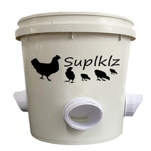 Load image into Gallery viewer, 5pcs/set Chicken Feeder Automatic Port Rain Proof Poultry Feeder Gravity Feed Kit Suitable For Buckets Barrels Bins Troughs