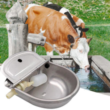 Load image into Gallery viewer, 304 Stainless Steel Water Bowl with Drain Hole for Cow Farm Cattle Horse Goat Sheep Automatic Water Feeder Farm Supplies