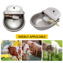 Load image into Gallery viewer, 304 Stainless Steel Water Bowl with Drain Hole for Cow Farm Cattle Horse Goat Sheep Automatic Water Feeder Farm Supplies