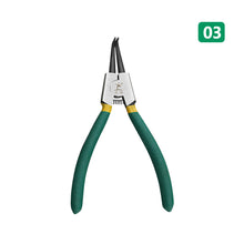 Load image into Gallery viewer, 7 Inch Circlip and Snap Ring Pliers Internal External Straight Curved Retain Snap Ring Pliers Bent Pliers Multifunctional Crimp Tool 175mm