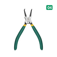 Load image into Gallery viewer, 7 Inch Circlip and Snap Ring Pliers Internal External Straight Curved Retain Snap Ring Pliers Bent Pliers Multifunctional Crimp Tool 175mm