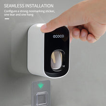 Load image into Gallery viewer, Automatic Bathroom Toothpaste Squeezer Toothpaste Dispenser Dust-proof Toothbrush Holder Wall Mount Stand Bathroom Accessories