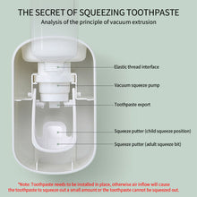 Load image into Gallery viewer, Automatic Bathroom Toothpaste Squeezer Toothpaste Dispenser Dust-proof Toothbrush Holder Wall Mount Stand Bathroom Accessories