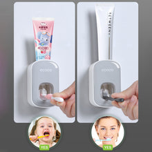 Load image into Gallery viewer, Automatic Bathroom Toothpaste Squeezer Toothpaste Dispenser Dust-proof Toothbrush Holder Wall Mount Stand Bathroom Accessories