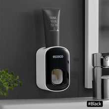 Load image into Gallery viewer, Automatic Bathroom Toothpaste Squeezer Toothpaste Dispenser Dust-proof Toothbrush Holder Wall Mount Stand Bathroom Accessories