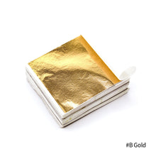 Load image into Gallery viewer, 100pcs 9x9cm Art Craft Design Paper Sheets Practical Pure Shiny Gold Silver Rose gold Leaf for Gilding DIY Craft Party Decoration