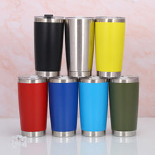 Load image into Gallery viewer, 20oz Thermal Mug Beer Cup Tumbler Stainless Steel Double Wall Vacuum Insulated Coffee Tea Mug Wide Mouth Water Bottle Drinkware