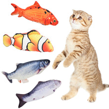 Load image into Gallery viewer, Cat USB Charger Toy Fish Interactive Electric Floppy Fish Cat Toy Realistic Pet Cats Chew Bite Toys Pet Supplies