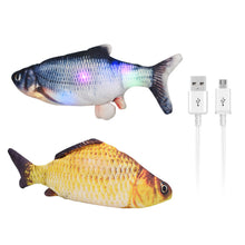 Load image into Gallery viewer, Cat USB Charger Toy Fish Interactive Electric Floppy Fish Cat Toy Realistic Pet Cats Chew Bite Toys Pet Supplies