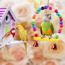 Load image into Gallery viewer, 6Pack Parrots Toys Bird Cage Toys for Parrots Swing Hanging Chewing Bite Bridge Wooden Beads Ball Bell Toys