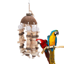 Load image into Gallery viewer, 1PC Bird Parrot Chew Toy Large Parrot Toy Parrot Cage Hanging Bite Toy Natural Coconut Shell Chewing Toys Bird Supplies
