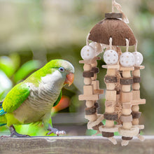 Load image into Gallery viewer, 1PC Bird Parrot Chew Toy Large Parrot Toy Parrot Cage Hanging Bite Toy Natural Coconut Shell Chewing Toys Bird Supplies