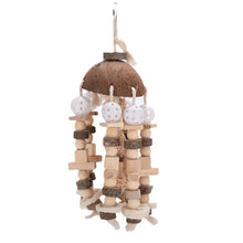 Load image into Gallery viewer, 1PC Bird Parrot Chew Toy Large Parrot Toy Parrot Cage Hanging Bite Toy Natural Coconut Shell Chewing Toys Bird Supplies