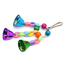 Load image into Gallery viewer, 1PC Parrot Plastic Climb Bite Chew Toy With Hanging Swing Bells Birds Cage Decoration Bird Toy Pet Supplies For Parakeet Cockatiel Parrots