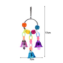 Load image into Gallery viewer, 1PC Parrot Plastic Climb Bite Chew Toy With Hanging Swing Bells Birds Cage Decoration Bird Toy Pet Supplies For Parakeet Cockatiel Parrots
