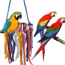 Load image into Gallery viewer, Parrot Swing Toy Chew Creative Color Cotton Rope Parrot Standing Loop Hanging Bird Cage Climbing Toy Pet Accessories