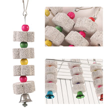 Load image into Gallery viewer, 1Pc Stone Mineral for Ornament Parrot Pet Supplies Bird Cage Toy Grinding Stone Flower Shape Chew Bite Hang Style Parakeet Toy
