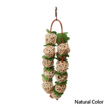 Load image into Gallery viewer, Rattan Balls Parrot Toys Interactive Parrot Chewing Bite Toy Foot Scratching Toy Birds Training Toy for Parakeet Budgie Bird Supplies
