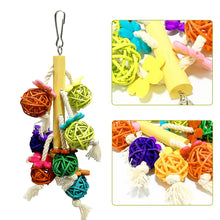Load image into Gallery viewer, Parrot Toy Colurful Rattan Ball Chewing Hanging Bird Toy Parrot Nest For A Wide Variety Of Large and Small Parrots and Birds