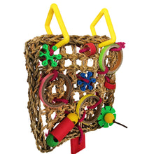 Load image into Gallery viewer, Bird Climbing Net Parrot Toys Woven Seagrass Biting Hanging Hemp Rope Swing Play Ladder Chew Foraging Funny Colorful Parrot Toys