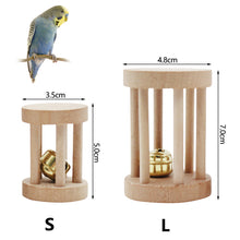 Load image into Gallery viewer, Parrot Hamster Wooden Molar Chew Toys with Bell Small Animal Squirrel Guinea Pig Sports Exercise Care Teeth Toys Pet Supplies Accessories