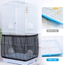 Load image into Gallery viewer, Nylon Mesh Bird Cage Cover Shell Skirt Net Easy Cleaning Seed Catcher Guard Bird Cage Accessories Airy Mesh Parrot Bird Cage Net