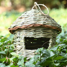 Load image into Gallery viewer, Handmade Natural Straw Bird Nest Pigeon House Nest Bird Cage Outdoor Decorative Weaved Hanging Parrot Nest House Pet Bedroom
