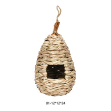 Load image into Gallery viewer, Handmade Natural Straw Bird Nest Pigeon House Nest Bird Cage Outdoor Decorative Weaved Hanging Parrot Nest House Pet Bedroom