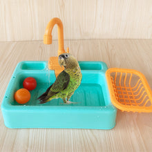 Load image into Gallery viewer, Parrot Shower Bird Bathtub for Parakeet Toys Paddling Pool With Faucet Bath Basin Pet Feeder Kitchen Playset