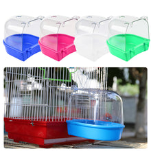 Load image into Gallery viewer, Hanging Parrot Shower Bird Bathtub Cube Parrots Bath Box Cage for Little Bird Canary Budgerigar Cockatiel Lovebird