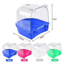 Load image into Gallery viewer, Hanging Parrot Shower Bird Bathtub Cube Parrots Bath Box Cage for Little Bird Canary Budgerigar Cockatiel Lovebird