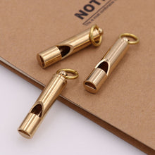 Load image into Gallery viewer, Brass Parrot Bird Training Whistle Pigeon Training Whistle Sound Reflection Sonic Whistle Outdoor Emergency Whistle