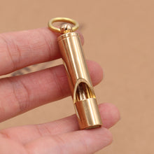 Load image into Gallery viewer, Brass Parrot Bird Training Whistle Pigeon Training Whistle Sound Reflection Sonic Whistle Outdoor Emergency Whistle