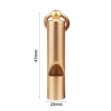 Load image into Gallery viewer, Brass Parrot Bird Training Whistle Pigeon Training Whistle Sound Reflection Sonic Whistle Outdoor Emergency Whistle
