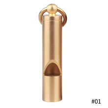 Load image into Gallery viewer, Brass Parrot Bird Training Whistle Pigeon Training Whistle Sound Reflection Sonic Whistle Outdoor Emergency Whistle