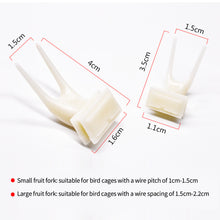Load image into Gallery viewer, 5Pcs Birds Parrots Fruit Fork Plastic Food Holder Feeding On Cage Pet Bird Supplies