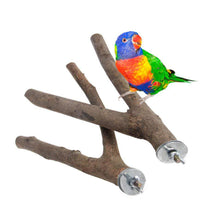 Load image into Gallery viewer, Natural Wood Pet Parrot Raw Wood Fork Branch Perches Stand Rack Mouth Grinding Claw Grinding Stick For Birds Squirrel Small Pet Supplies