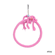 Load image into Gallery viewer, Pet Parrot Birds Cage Toy Cotton Rope Circle Ring Stand Chewing Bite Hanging Swing Climbing Play Toys for Cockatiel Parakeet