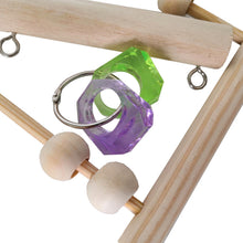 Load image into Gallery viewer, Bird Parrot Wooden Stand Playstand with Chewing Beads Cage Sleeping Stand Play Toys for Budgie Birds Swing Toy