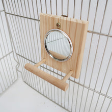 Load image into Gallery viewer, Bird Parrots Mirror Wooden Playstand Wooden Bird Perches Playgym Paw Grinding Wood Standing Bar Rack For Parakeet Cockatiel Bird Supplies