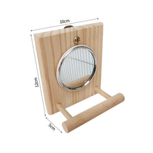 Load image into Gallery viewer, Bird Parrots Mirror Wooden Playstand Wooden Bird Perches Playgym Paw Grinding Wood Standing Bar Rack For Parakeet Cockatiel Bird Supplies