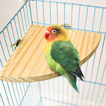 Load image into Gallery viewer, Bird Perches Platform Wood Parrot Standing Platform Stand Wooden Playstand Playground Cage Accessories Paw Grinding For Parakeet Cockatiel