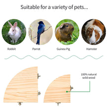 Load image into Gallery viewer, Bird Perches Platform Wood Parrot Standing Platform Stand Wooden Playstand Playground Cage Accessories Paw Grinding For Parakeet Cockatiel