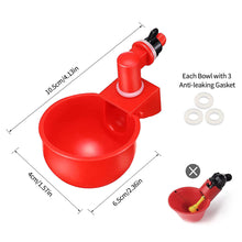 Load image into Gallery viewer, 6PCS Automatic Poultry Drinker Chicken Duck Drinking Machine Hanging Water Cup Drinking Bowls Livestock Drinking Dispenser Tools Farm Supplies