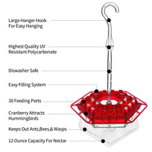 Load image into Gallery viewer, Plastics Hanging Bird Hummingbird Feeders For Outdoors Bee Proof Humming Bird Feeder Yard Garden Decor Pet Bird Supplies