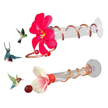 Load image into Gallery viewer, Hummingbird Feeder Wild Bird Feeders Window Flower Design Bird Feeder Garden Bird Accessories Outdoor Bird Water Feeder