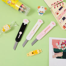 Load image into Gallery viewer, 1PC Cute Girly Pink Cat Paw Alloy Mini Portalble Utility Knife Cutter Letter Envelope Opener Mail Knife School Office Supplies
