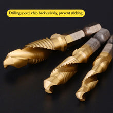 Load image into Gallery viewer, 6Pcs Screw Tap HSS4341 Hex Shank Thread Tap M3 M4 M5 M6 M8 M10 Metric Tap Drill Bits Threading Tools Hand Tool
